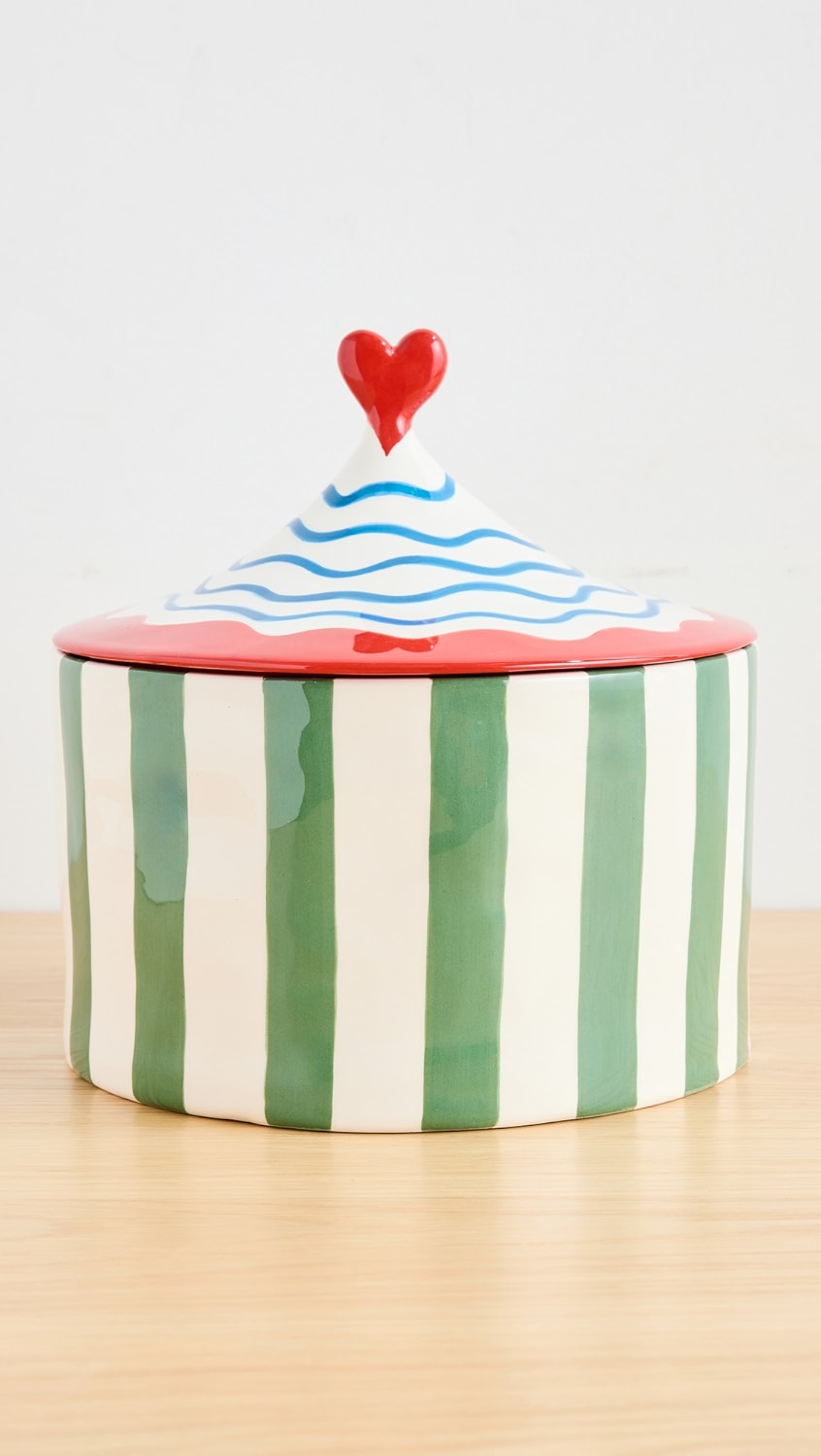 LOVE BOX - KHAKI AND RED TRIPES . LAETITIA ROUGET