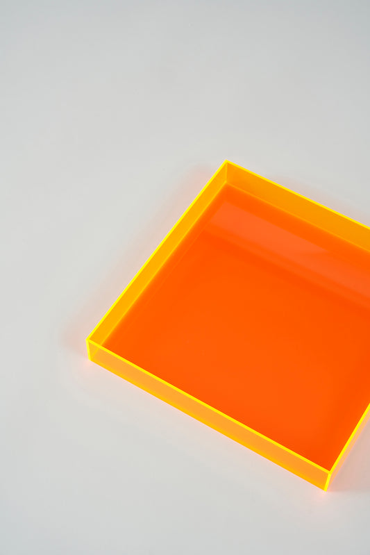 TABULEIRO ACRÍLICO ORANGE NEON SQUARE